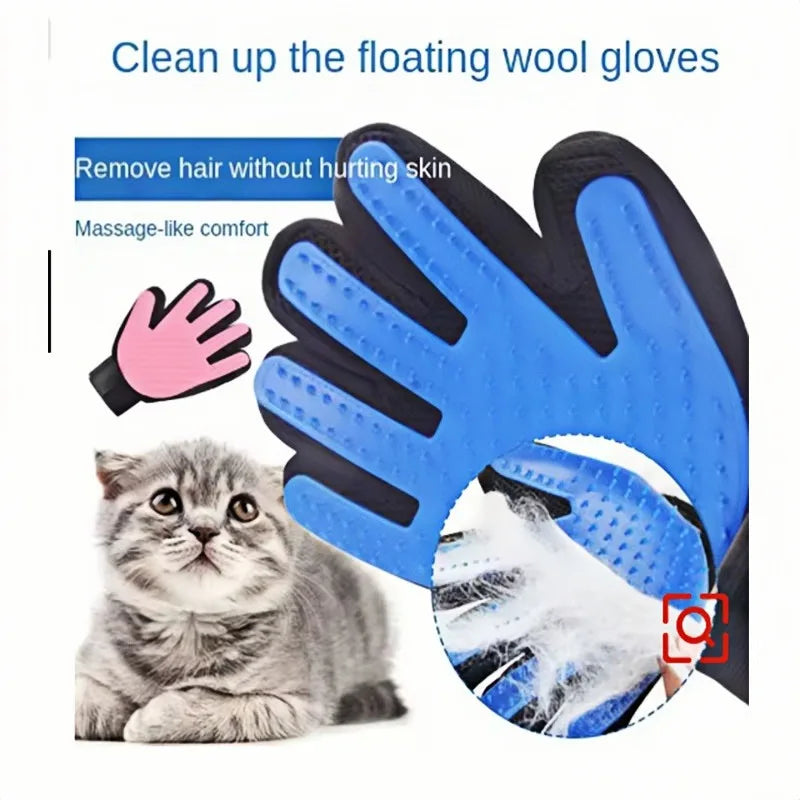 Pet Grooming Glove — Gentle Deshedding Brush for Dogs & Cats