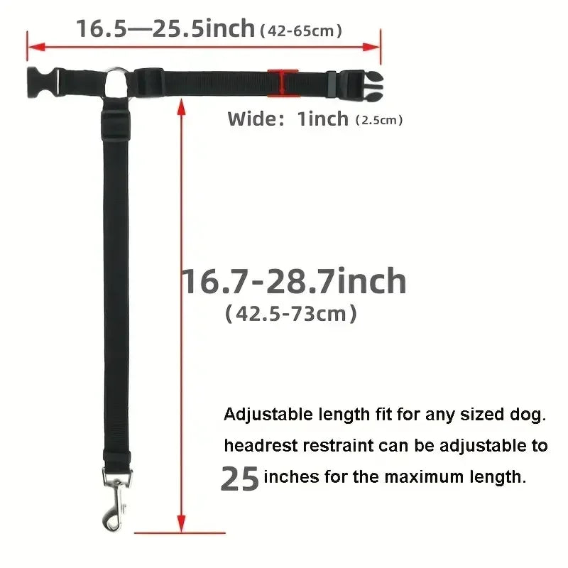 Pet Car Seat Belt — Adjustable Safety Restraint for Dogs & Cats