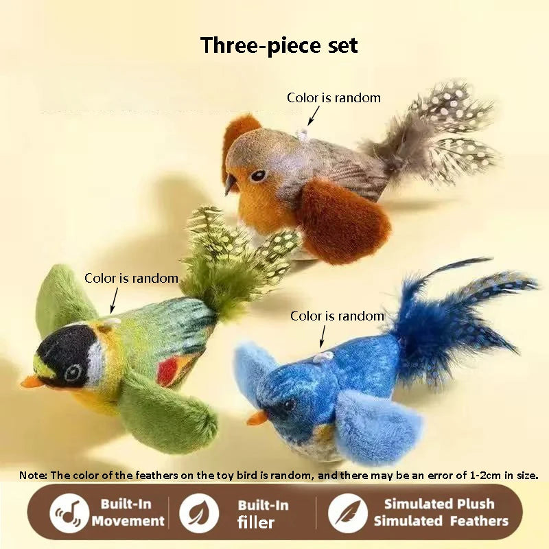 Bird-Sound Cat Toy — Interactive Elastic Rope Toy to Relieve Boredom & Encourage Play