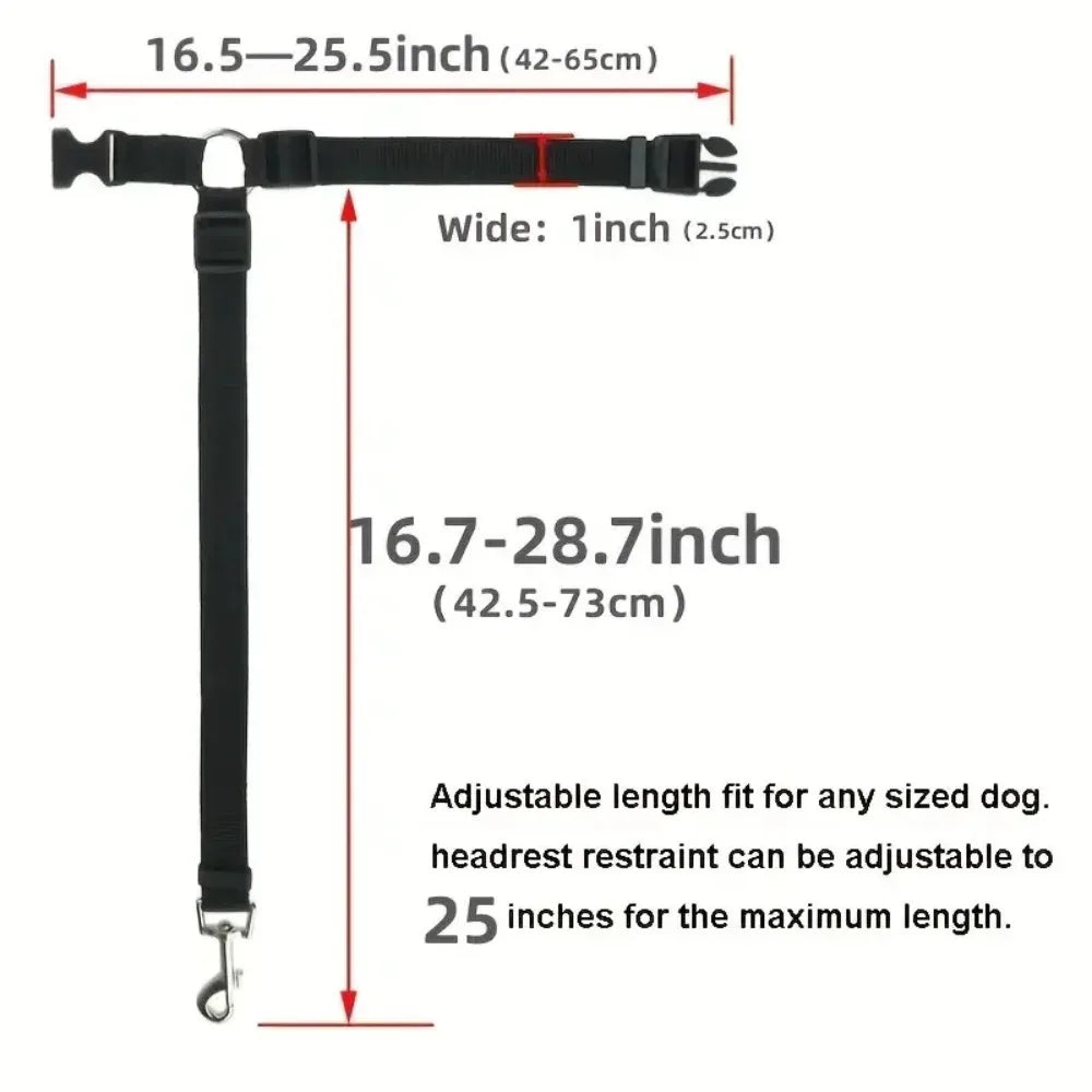 Pet Car Seat Belt — Adjustable Safety Restraint for Dogs & Cats