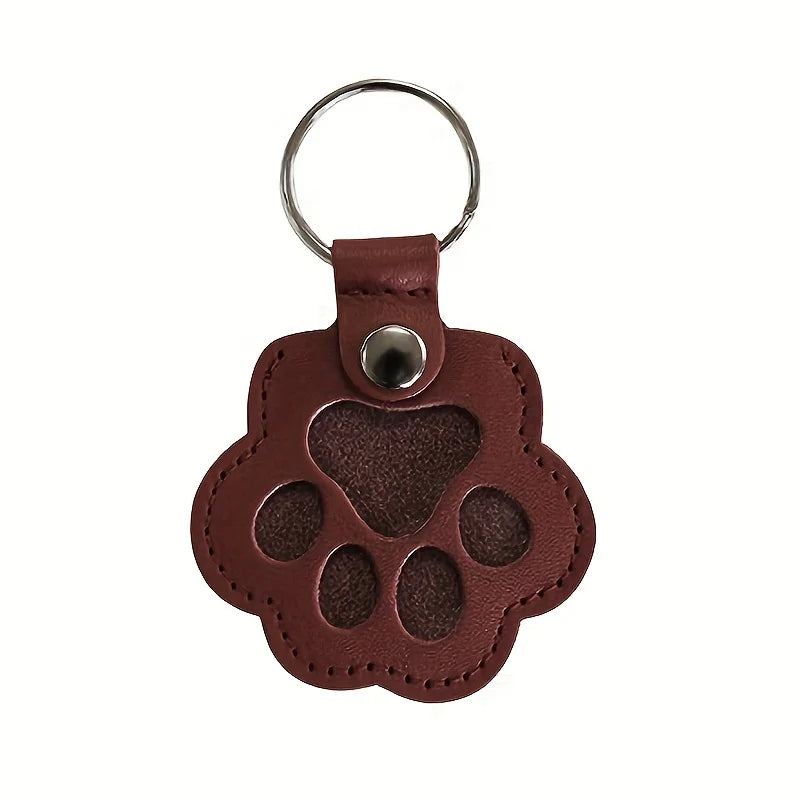 Pet Hair Memorial Keychain — PU Leather Keepsake Locket for Cat & Dog Fur