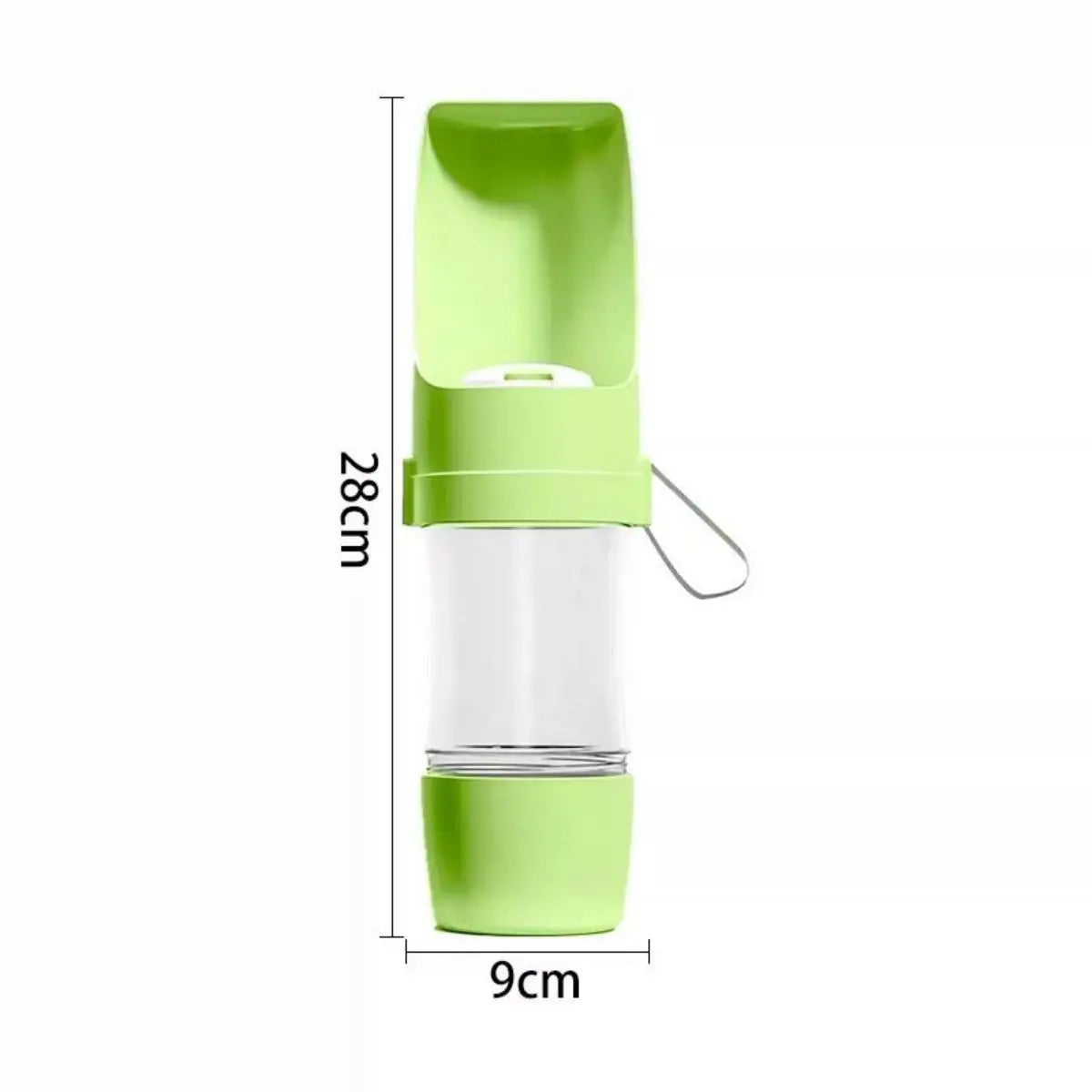 Portable Pet Water Bottle with Food Storage — 2-in-1 Travel Feeder for Dogs & Cats