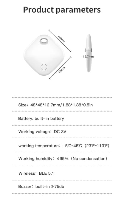 Smart AirTag Tracker – GPS Pet & Child Tracker for Apple Find My, Mini Smart Tag