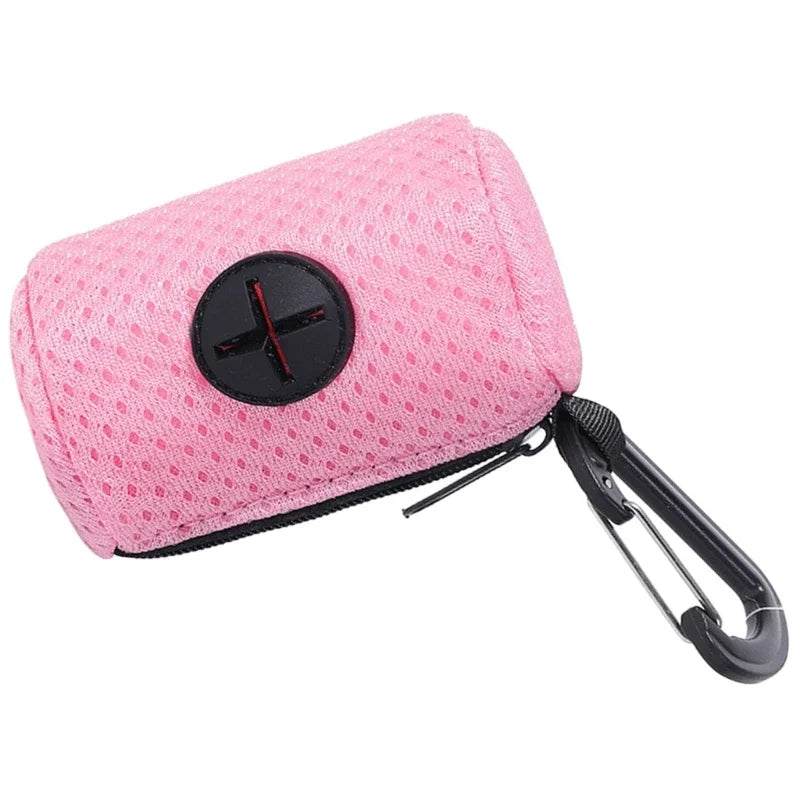 Dog Poop Bag Dispenser — Portable Mesh Holder for Waste Bags
