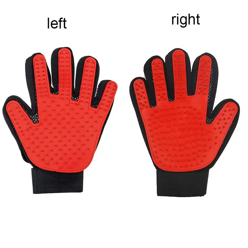Pet Grooming Glove — Gentle Deshedding Brush for Dogs & Cats