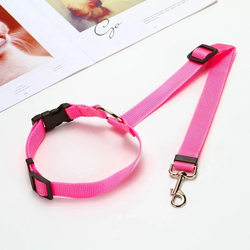 Pet Car Seat Belt — Adjustable Safety Restraint for Dogs & Cats