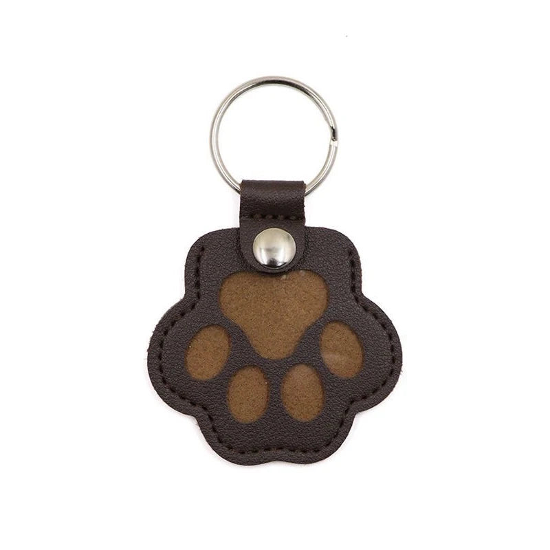 Pet Hair Memorial Keychain — PU Leather Keepsake Locket for Cat & Dog Fur