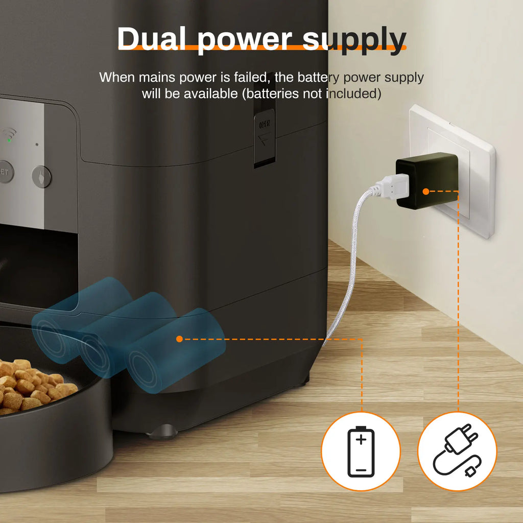 Automatic Pet Feeder — Timed & Portion-Controlled Food Dispenser for Cats & Dogs
