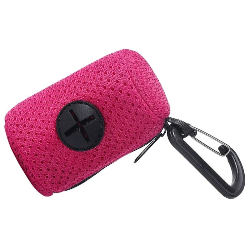 Dog Poop Bag Dispenser — Portable Mesh Holder for Waste Bags