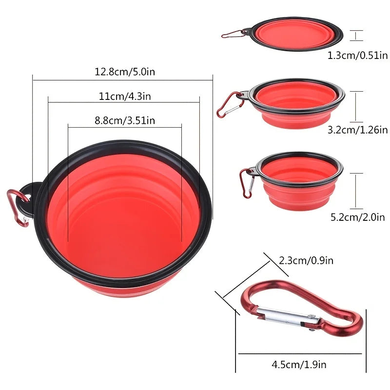 Collapsible Pet Travel Bowl — Portable Food & Water Bowl for Dogs & Cats