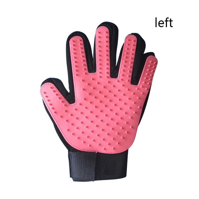 Pet Grooming Glove — Gentle Deshedding Brush for Dogs & Cats
