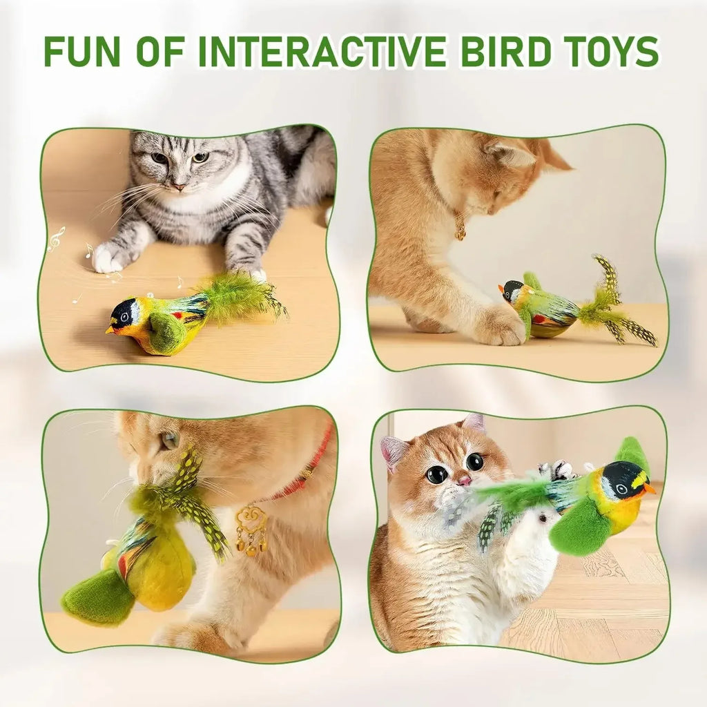 Bird-Sound Cat Toy — Interactive Elastic Rope Toy to Relieve Boredom & Encourage Play