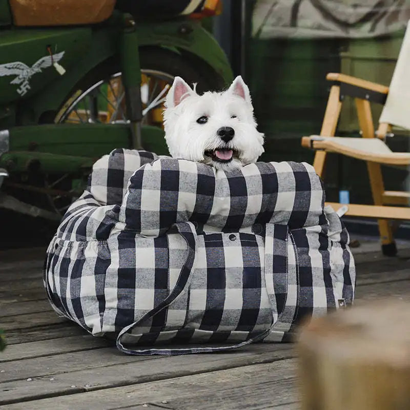 Dog Car Seat Bed — Removable, Washable Travel Seat for Small & Medium Dogs