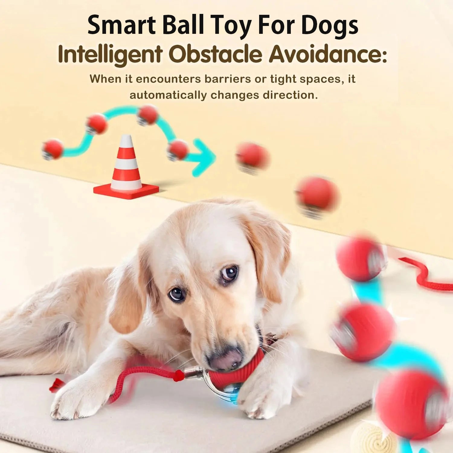 Smart Rolling Dog Ball Toy — Automatic, Rechargeable & Interactive