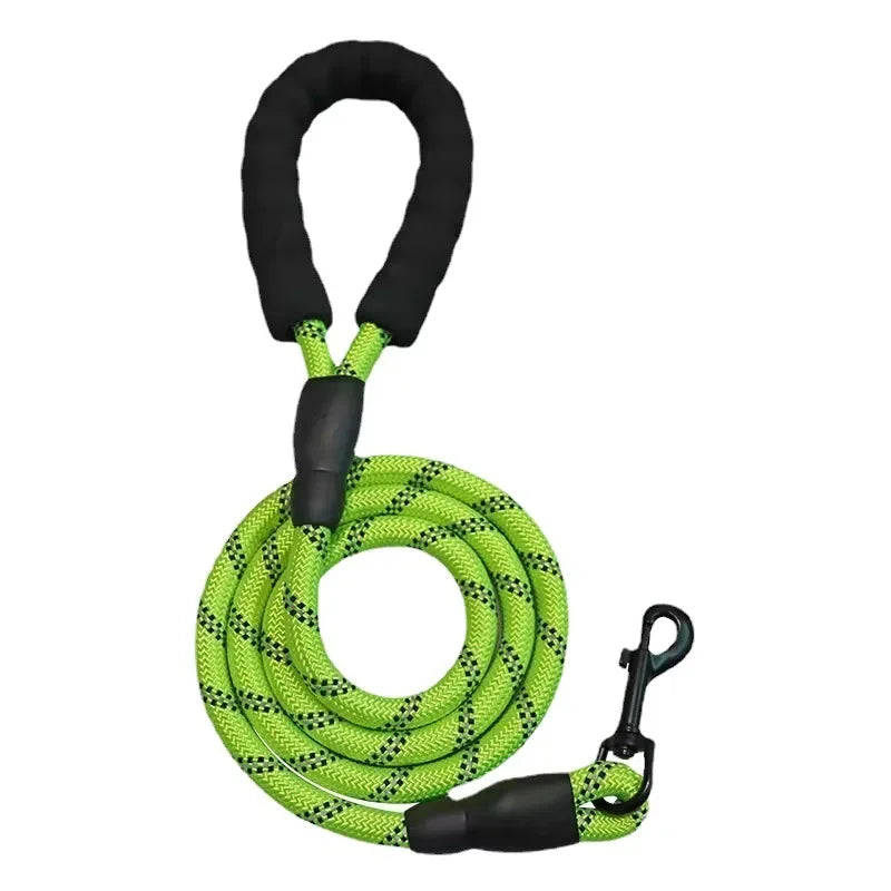Reflective Dog Leash — Strong Nylon Lead for Small, Medium & Large Dogs