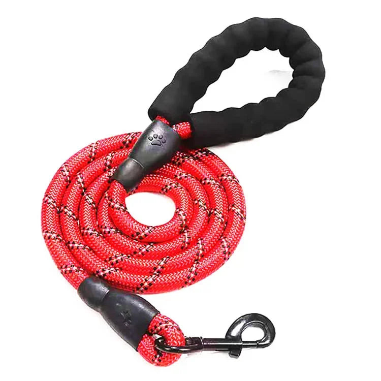 Reflective Dog Leash — Strong Nylon Lead for Small, Medium & Large Dogs