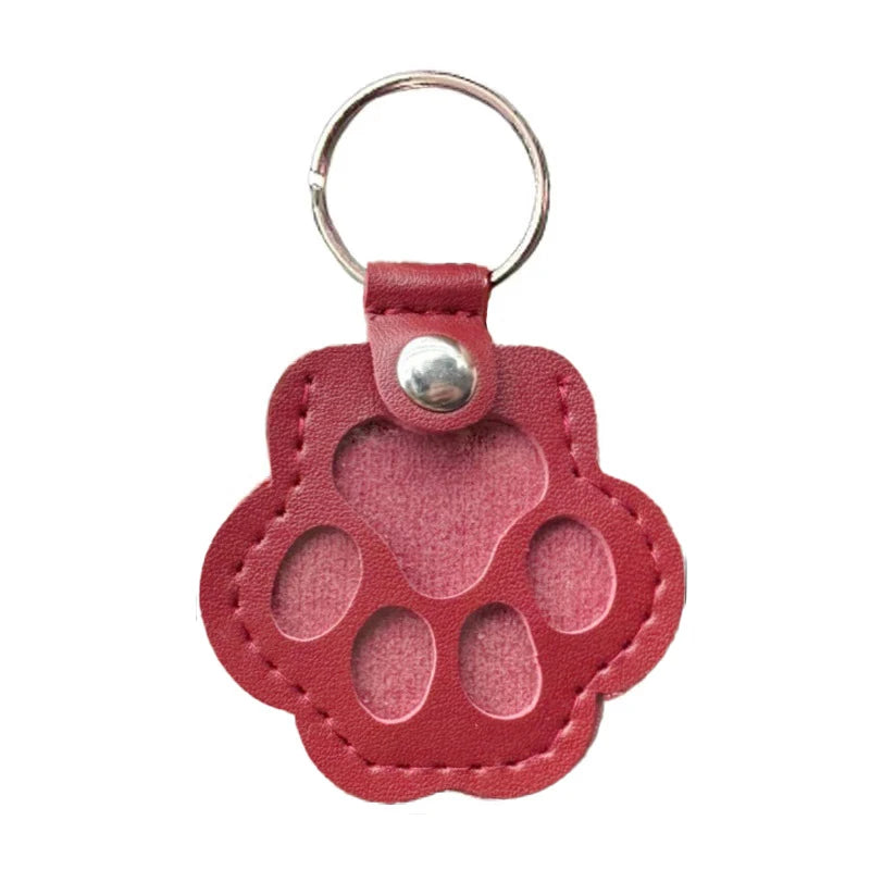 Pet Hair Memorial Keychain — PU Leather Keepsake Locket for Cat & Dog Fur