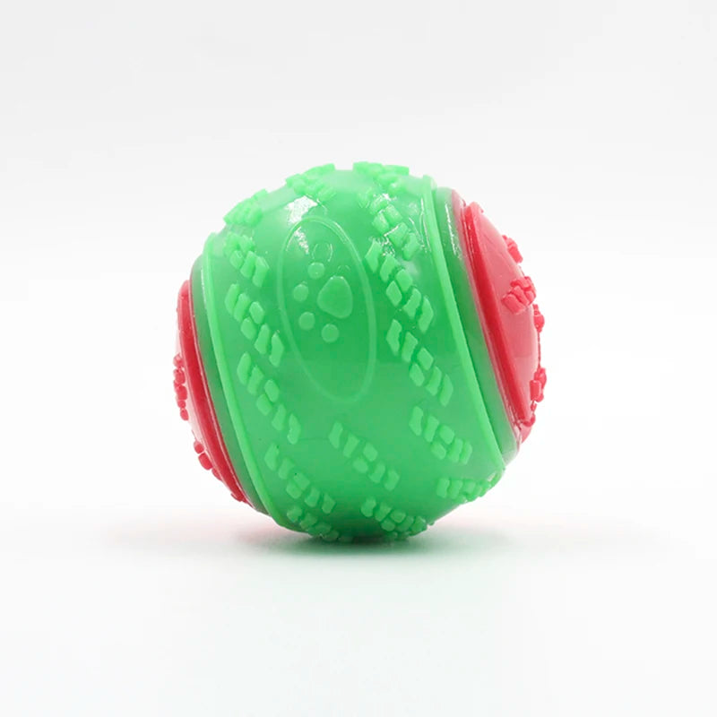 Squeaky Dog Ball Toy — Soft TPR Interactive Toy for Teeth Cleaning & Play