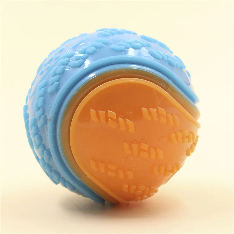 Squeaky Dog Ball Toy — Soft TPR Interactive Toy for Teeth Cleaning & Play