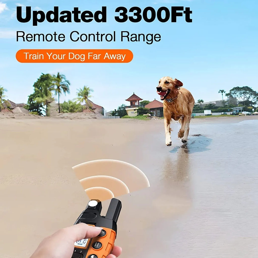 Remote Dog Training Collar — 1000M Range, Waterproof, Shock & Vibration for 2 Dogs