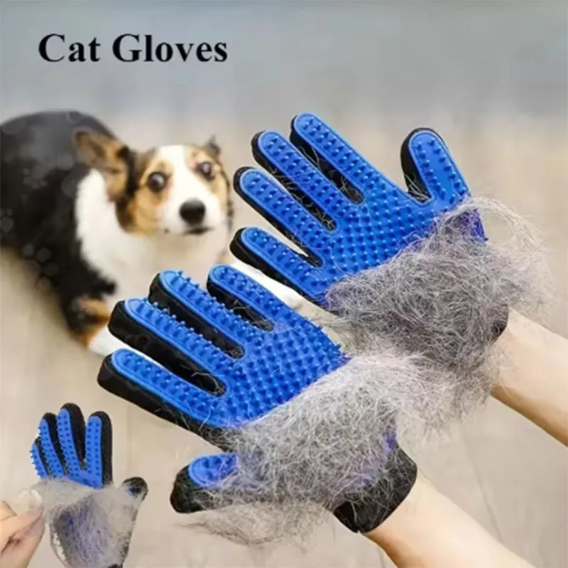Pet Grooming Glove — Gentle Deshedding Brush for Dogs & Cats