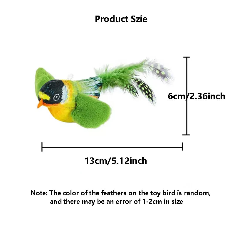 Bird-Sound Cat Toy — Interactive Elastic Rope Toy to Relieve Boredom & Encourage Play