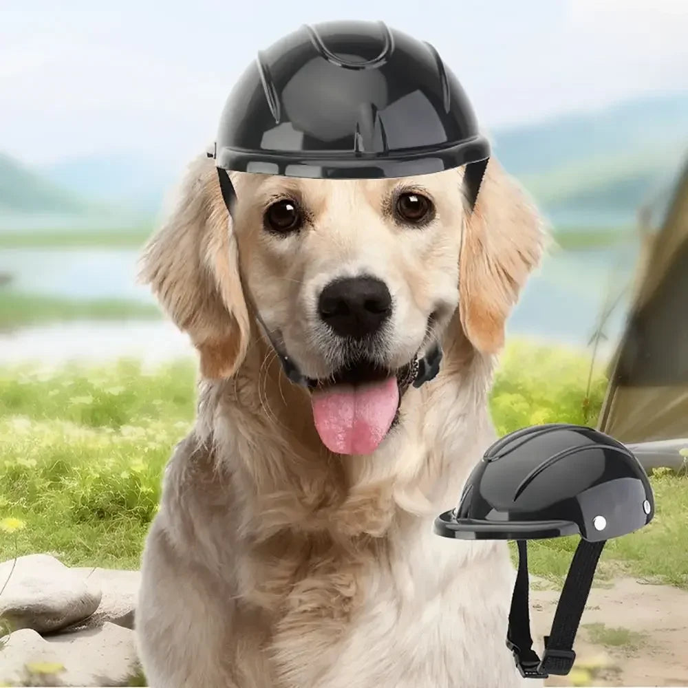 Pet Motorcycle Helmet — Adjustable Safety Helmet for Dogs & Cats