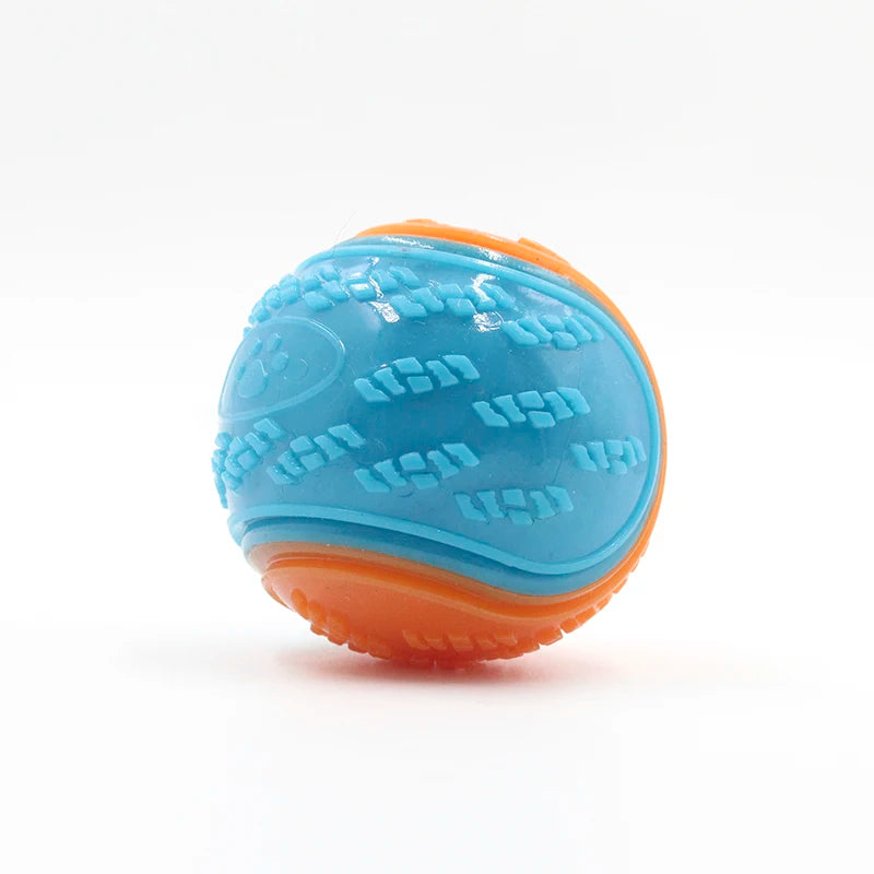 Squeaky Dog Ball Toy — Soft TPR Interactive Toy for Teeth Cleaning & Play