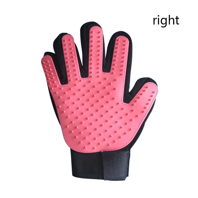 Pet Grooming Glove — Gentle Deshedding Brush for Dogs & Cats