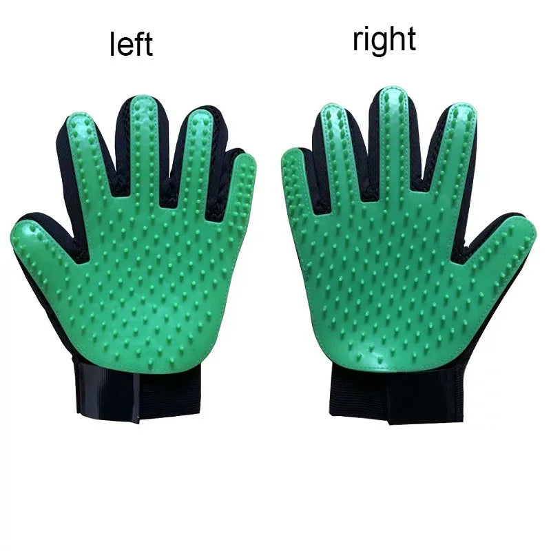 Pet Grooming Glove — Gentle Deshedding Brush for Dogs & Cats