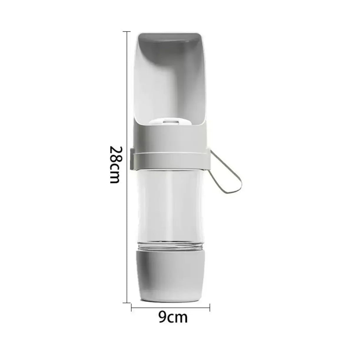 Portable Pet Water Bottle with Food Storage — 2-in-1 Travel Feeder for Dogs & Cats