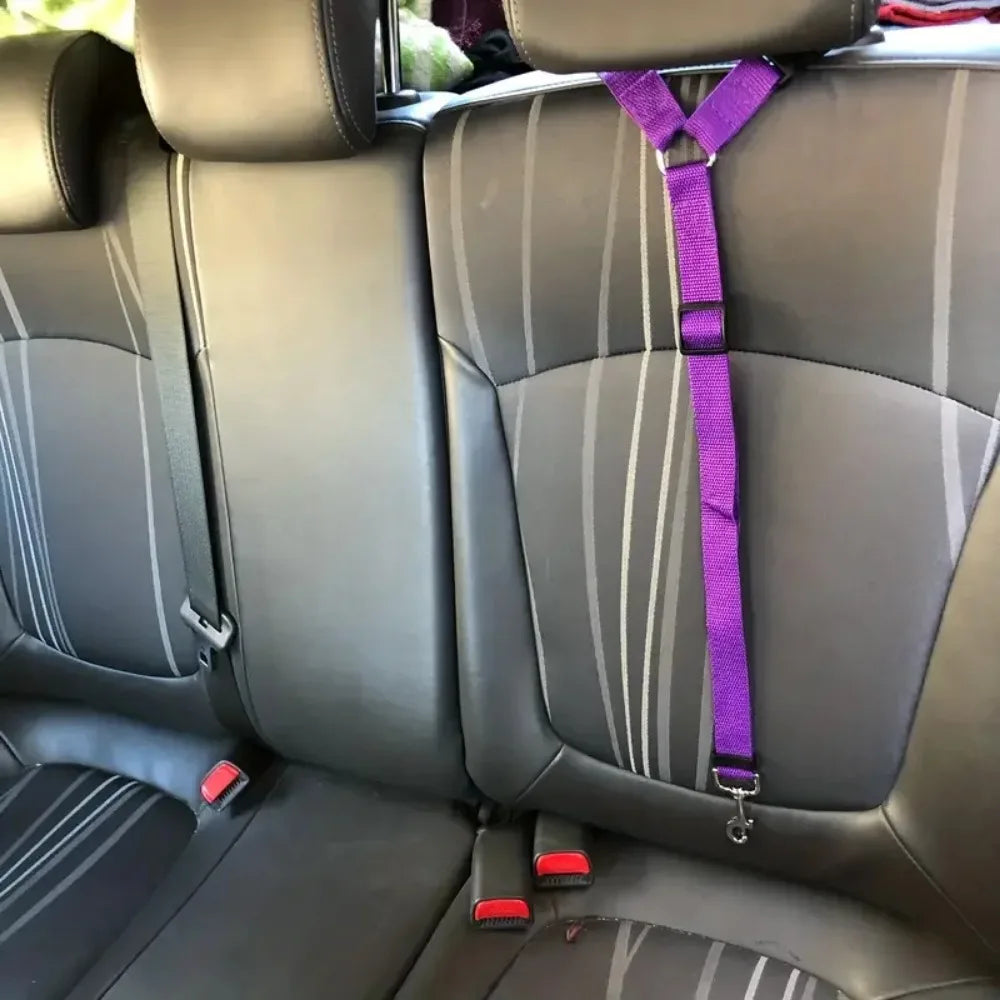 Pet Car Seat Belt — Adjustable Safety Restraint for Dogs & Cats