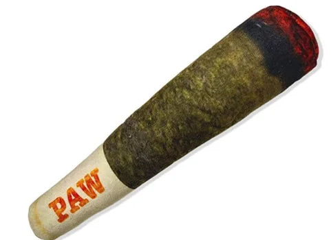 Cigar Squeaky Plush Dog Toy — Funny Interactive Chew Toy for Small & Medium Dogs