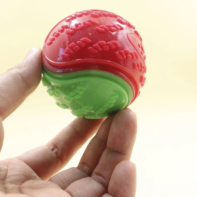 Squeaky Dog Ball Toy — Soft TPR Interactive Toy for Teeth Cleaning & Play