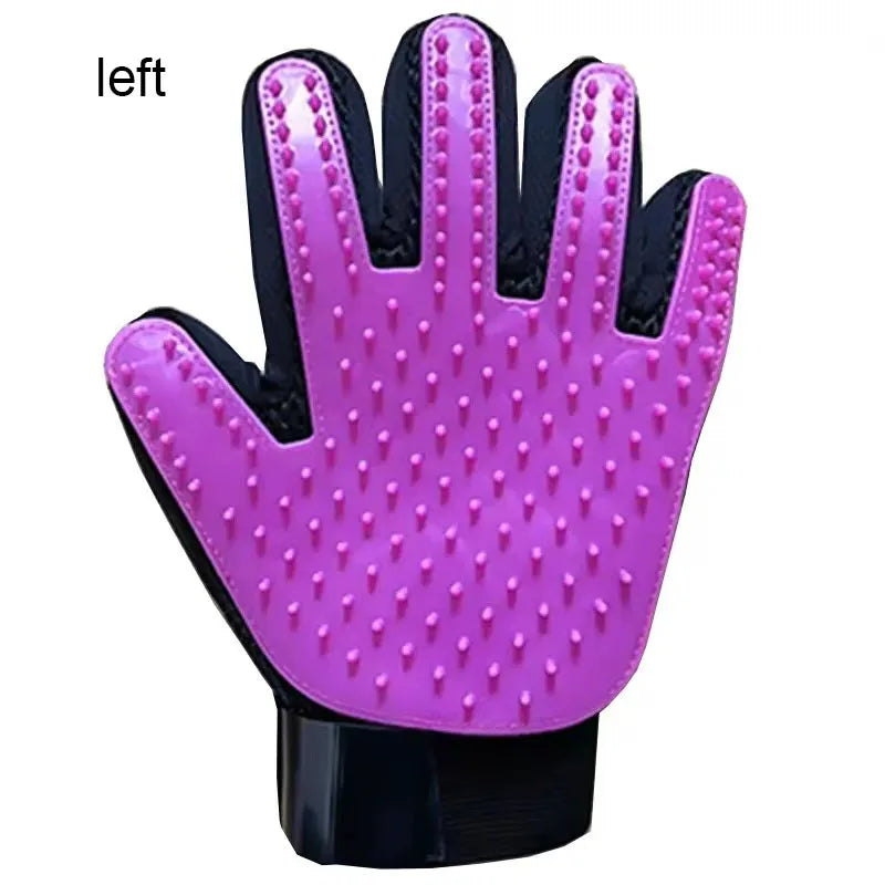 Pet Grooming Glove — Gentle Deshedding Brush for Dogs & Cats