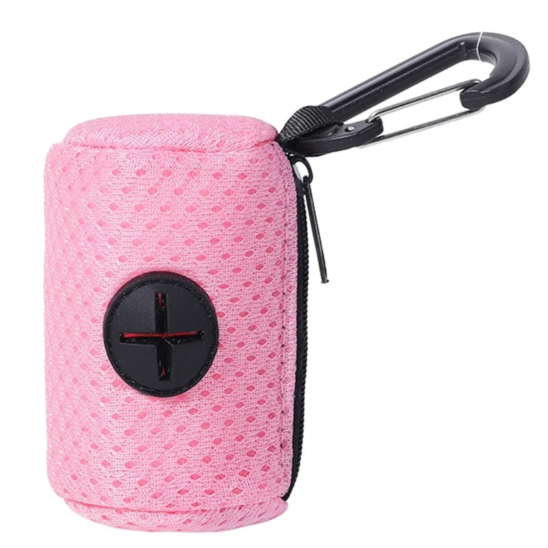 Dog Poop Bag Dispenser — Portable Mesh Holder for Waste Bags