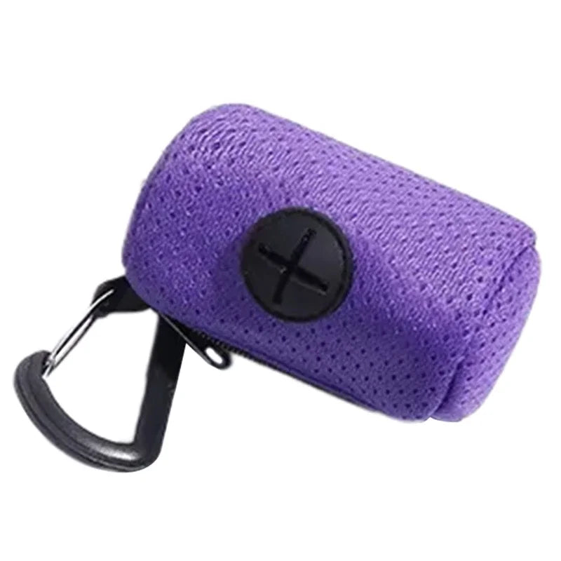 Dog Poop Bag Dispenser — Portable Mesh Holder for Waste Bags